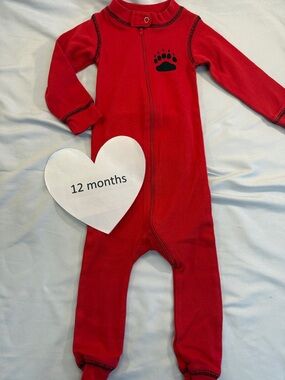 Lazy One - One piece snug fitting “Bear Bum” Pajamas - Size 12 months